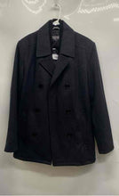 Load image into Gallery viewer, Kenneth Cole Reaction Mens Black Long Sleeve Double-Breasted Pea Coat Size S