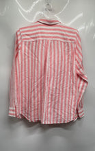 Load image into Gallery viewer, J.Crew Womens White Pink Striped Long Sleeve Button-Up Shirt Size Small