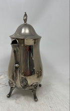 Load image into Gallery viewer, Lot Of 4 Pcs Vintage Silver-Tone Footed Teapot With Sugar Bowl Creamer And Tray