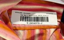 Load image into Gallery viewer, Gap Mens Multicolor Striped Long Sleeve Collared Dress Shirt Size S 14-14.5