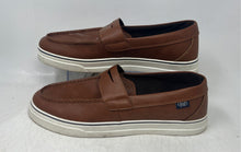 Load image into Gallery viewer, Chaps Mens Port Brown Leather Slip-On Round Toe Penny Loafer Shoes Size 12