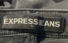 Load image into Gallery viewer, Express Womens Black Denim Distressed High-Rise Ankle Jegging Jeans Size 0
