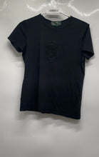 Load image into Gallery viewer, Lauren Ralph Lauren Womens Black Crew Neck Short Sleeve Pullover T-Shirt Size S