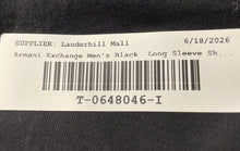 Load image into Gallery viewer, Armani Exchange Mens Black Long Sleeve Crew Neck Pullover T-Shirt Size XS
