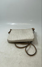 Load image into Gallery viewer, Calvin Klein Womens Brown White Monogram Print Adjustable Strap Crossbody Bag