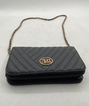 Load image into Gallery viewer, Badgley Mischka Womens Black Gold Inner Pockets Chain Strap Shoulder Bag