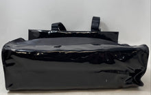 Load image into Gallery viewer, Tendre Poison Womens Black Patent Leather Trim Double Handle Tote Purse