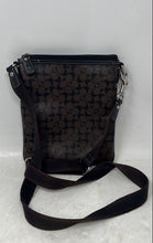 Load image into Gallery viewer, Coach Womens Brown Signature Print Adjustable Strap Shoulder Crossbody Bag