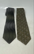Load image into Gallery viewer, Set Of 2 Pcs Murano Mens Multicolor Printed Silk Keeper Loop Pointed Tie One Sz