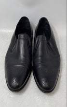Load image into Gallery viewer, Carlo Pazolini Mens Black Leather Round Toe Slip-On Shoes Size EU 42