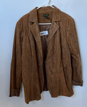 Load image into Gallery viewer, ELCC Womens Brown Snake Print Notch Lapel Button Front Blazer Jacket Size 1X