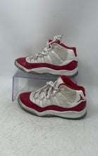 Load image into Gallery viewer, Nike Kids Air Jordan 11 Retro White Red Lace-Up Sneakers Shoes Size 2Y