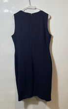 Load image into Gallery viewer, Calvin Klein Womens Blue Sleeveless Front-Zip Sheath Dress No Size