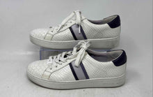 Load image into Gallery viewer, Michael Kors Womens Irving White Blue Snake-Embossed Sneaker Shoes Size 8M