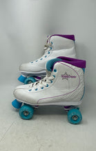 Load image into Gallery viewer, Roller Derby Unisex Star 600 White Blue Lace-Up High Top Roller Skates Size 10