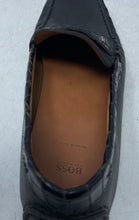 Load image into Gallery viewer, Hugo Boss Mens Black Leather Moc Toe Slip-On Driving Loafer Shoes Size 8