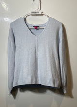 Load image into Gallery viewer, Vince Camuto Womens Blue Long Sleeve V-Neck Collarless Pullover Sweater Size XS
