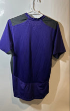 Load image into Gallery viewer, Nike Mens Purple Black Colorblock Short Sleeve Crew Neck Dri-Fit Jersey Size S