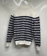 Load image into Gallery viewer, Lauren Ralph Lauren Womens White Blue Striped Mock Neck Pullover Sweater Size XS