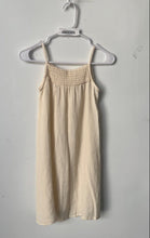 Load image into Gallery viewer, H&M Girls Beige Sleeveless Smocked Square Neck Stretch Mini Dress Size 8