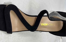 Load image into Gallery viewer, Fashion Nova Womens Black Wedge Heel Back Zip Ankle Strap Sandals Size 6