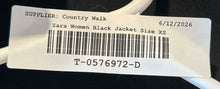 Load image into Gallery viewer, Zara Womens Black Long Sleeve Notch Lapel Double-Breasted Blazer Size XS