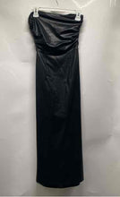 Load image into Gallery viewer, Zara Womens Black Ruched Strapless Long Maxi Dress Size Small