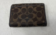 Load image into Gallery viewer, Coach Womens Brown Signature Print Jacquard Inner Divider Bifold Wallet