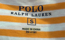 Load image into Gallery viewer, Polo Ralph Lauren Womens Orange White Striped Print Pullover T-Shirt Size S
