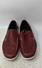 Load image into Gallery viewer, Cole Haan Mens Red Leather Slip-On Round Toe Boat Shoes Size 9.5 M