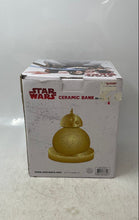 Load image into Gallery viewer, Disney Star Wars Collectibles BB-8 Gold Ceramic 8 Inch Large Piggy Bank With Box