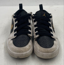 Load image into Gallery viewer, Authentic Nike Kids Air Jordan 1 Low White Black Leather Sneakers Shoes Size 12C