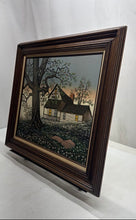 Load image into Gallery viewer, Serigraph On Canvas Oil Painting Collectible Farm Farmhouse By H. Hargrove
