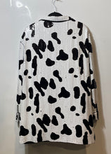Load image into Gallery viewer, Nasty Gal Womens Black White Sequin Collared Snap Long Sleeve Jacket Size 14