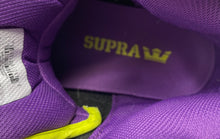 Load image into Gallery viewer, Supra Womens Neon Green Purple Lace-Up Sneaker Shoes Size 8.5