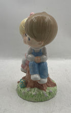 Load image into Gallery viewer, Precious Moments A Penny For Your Thoughts Multicolor Porcelain Piggy Bank