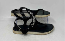 Load image into Gallery viewer, Guess Womens White Black Open Toe Adjustable Strap Thong Sandals Size 8M