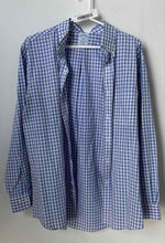Load image into Gallery viewer, Brooks Brothers Mens White Blue Check Long Sleeve Non-Iron Dress Shirt Size 15.5