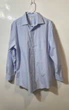 Load image into Gallery viewer, Brooks Brothers Mens Regent White Blue Plaid Print Cotton Dress Shirt Size 16-33