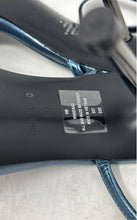 Load image into Gallery viewer, Nine West Womens Reina 03 Blue Leather Stiletto Ankle Strap Heels Size 9M
