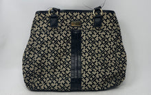 Load image into Gallery viewer, Tommy Hilfiger Womens Black Inner Pockets Double Handle Shoulder Handbag