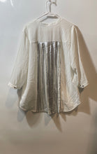 Load image into Gallery viewer, Chico's Womens White Regular Fit 3/4 Sleeve Pullover Blouse Top Size 2