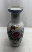 Load image into Gallery viewer, Vintage Chinese Family Rose Porcelain Hand Painted Bird And Floral Motifs Vase