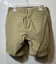 Load image into Gallery viewer, Express Mens Beige Stretch Flat Front Slim Above The Knee 9" Chino Shorts Sz 31