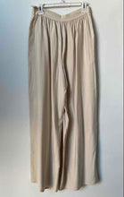 Load image into Gallery viewer, Kate Young x Splendid Womens Beige Elastic Waist Pull-On Trouser Pants Size L