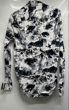 Load image into Gallery viewer, Armani Exchange Mens Black And White Long Sleeve Button-Up Shirt Size S Regular