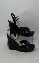Load image into Gallery viewer, Guess Womens Maylee Black Ankle Strap Wedge Heel Platform Sandals Size 9M