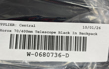 Load image into Gallery viewer, Horax Black 70mm Aperture 400mm Refractor Telescope In Backpack