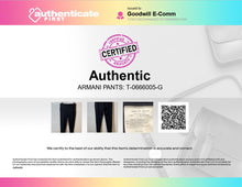 Load image into Gallery viewer, Authentic Armani Jeans Womens Black Flat Front Straight-Leg Trouser Pants Size S