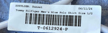 Load image into Gallery viewer, Tommy Hilfiger Mens Blue Cotton Short Sleeve Spread Collar Polo Shirt Size Large